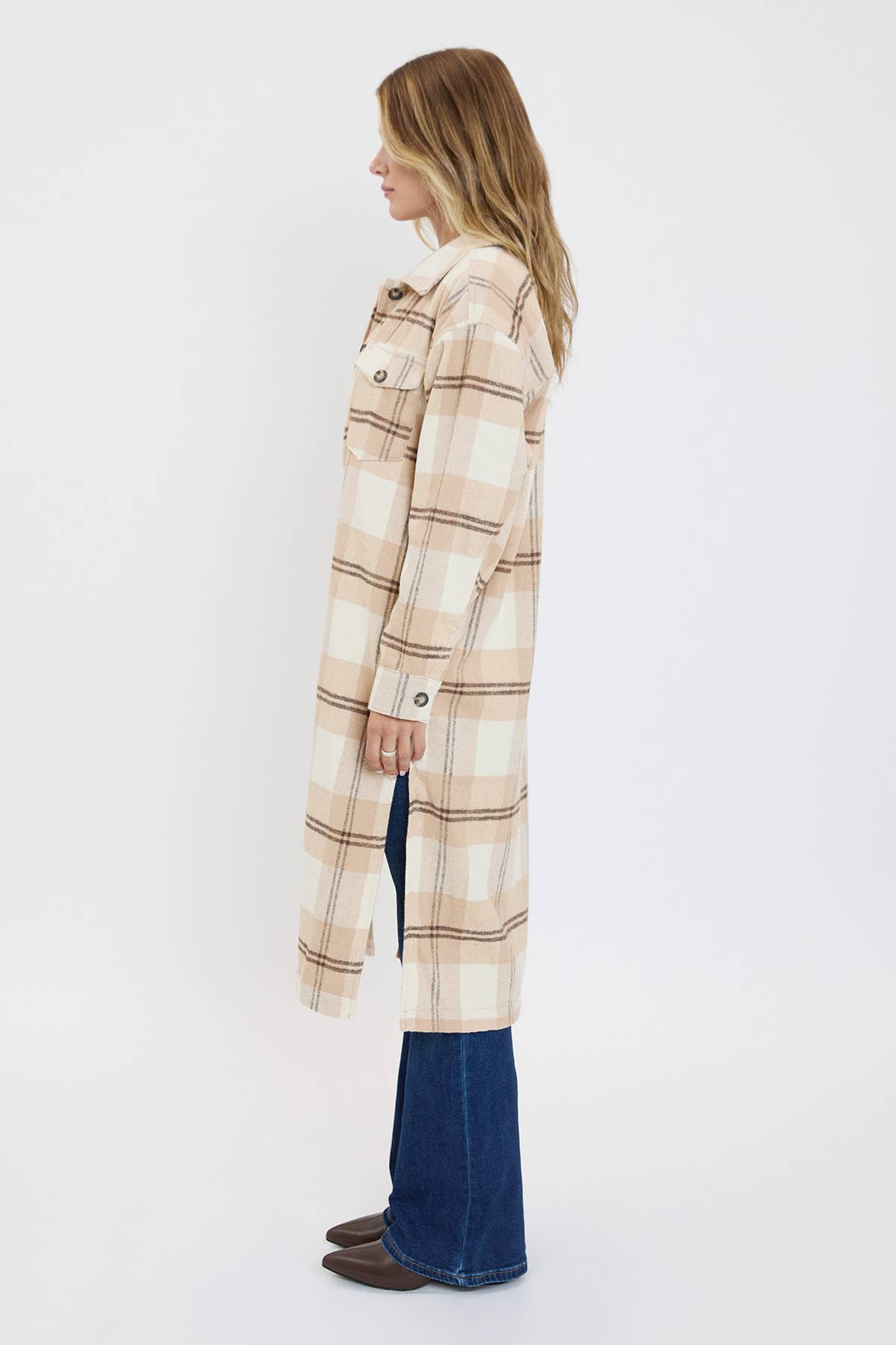 KHAKI DUSTER SHACKET