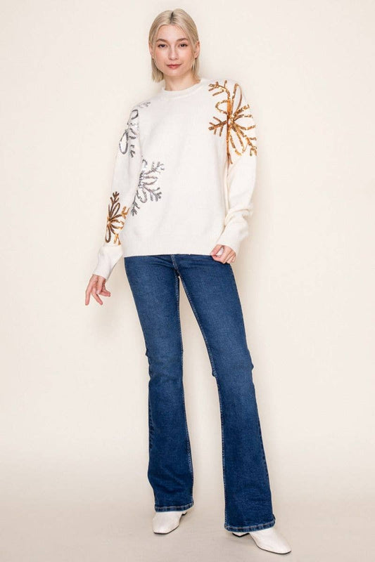 MISSY & PLUS IVORY  SNOWFLAKE