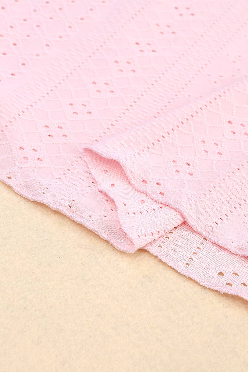 Pink Eyelet Strappy Tank