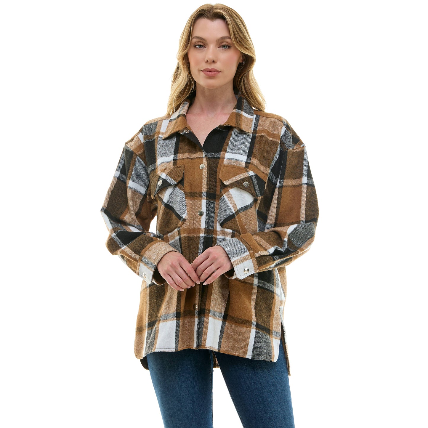 CARMEL PLAID SHACKET