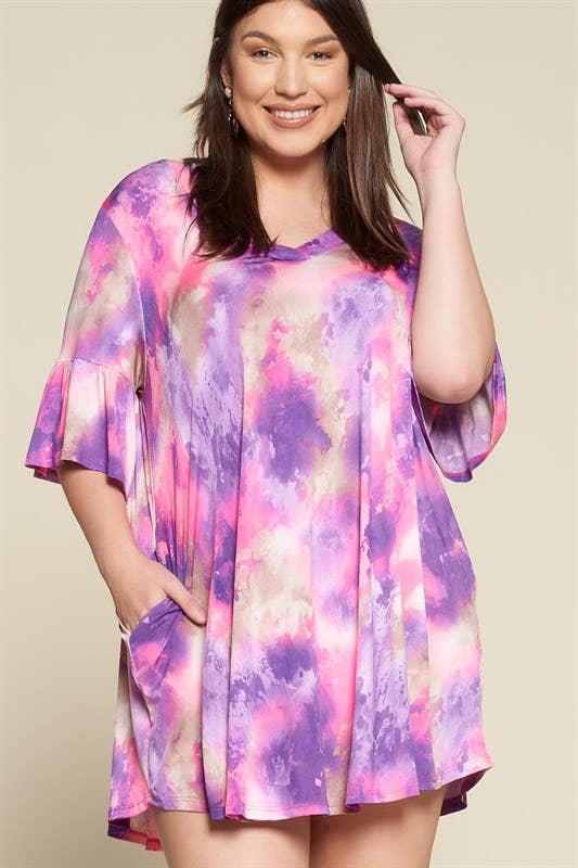 Plus Lovely Venezia Tie Dye Dress