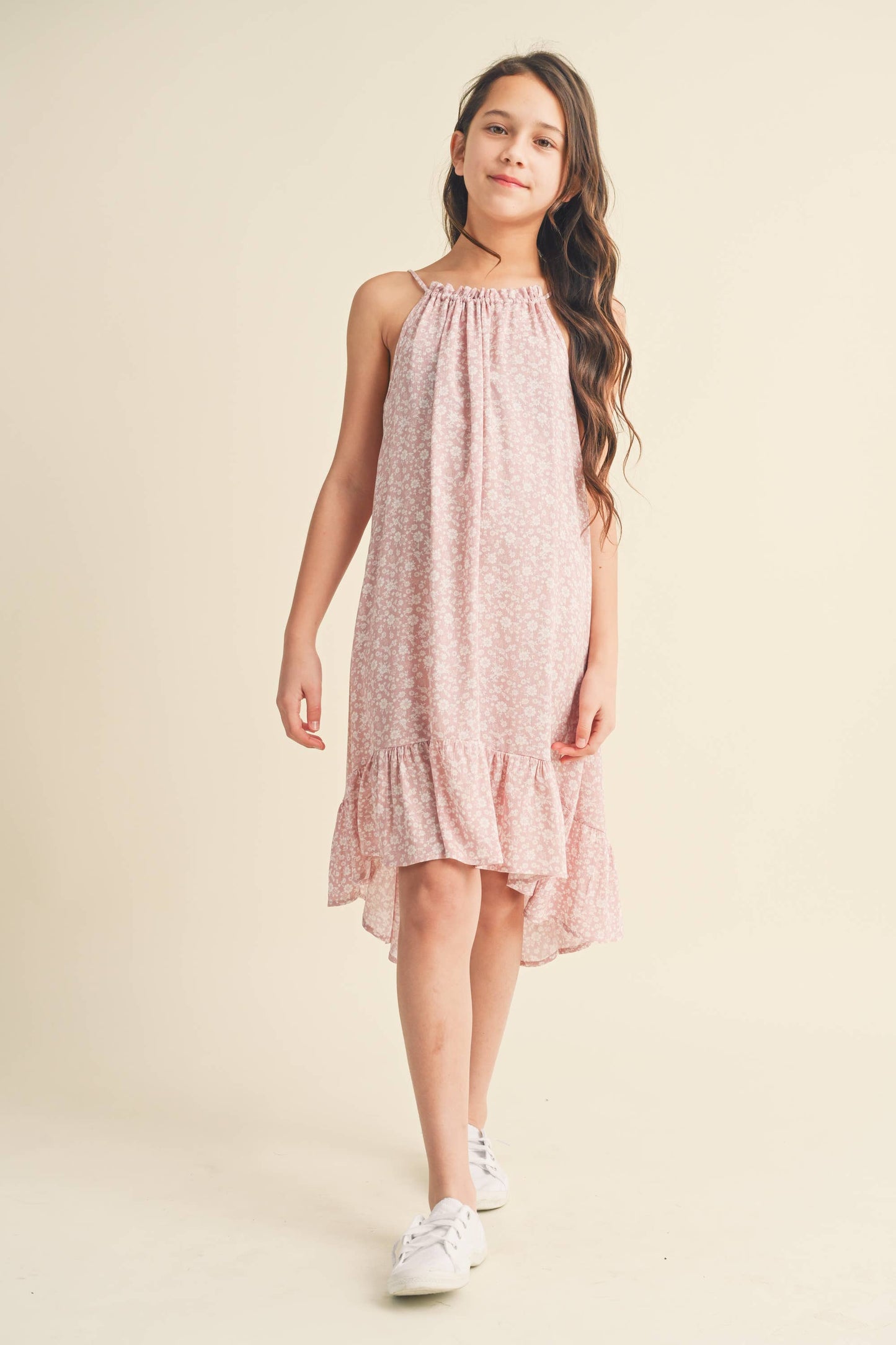 BLUSH HALTER DRESS