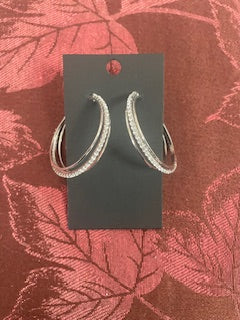 SILVER BLING EARRING