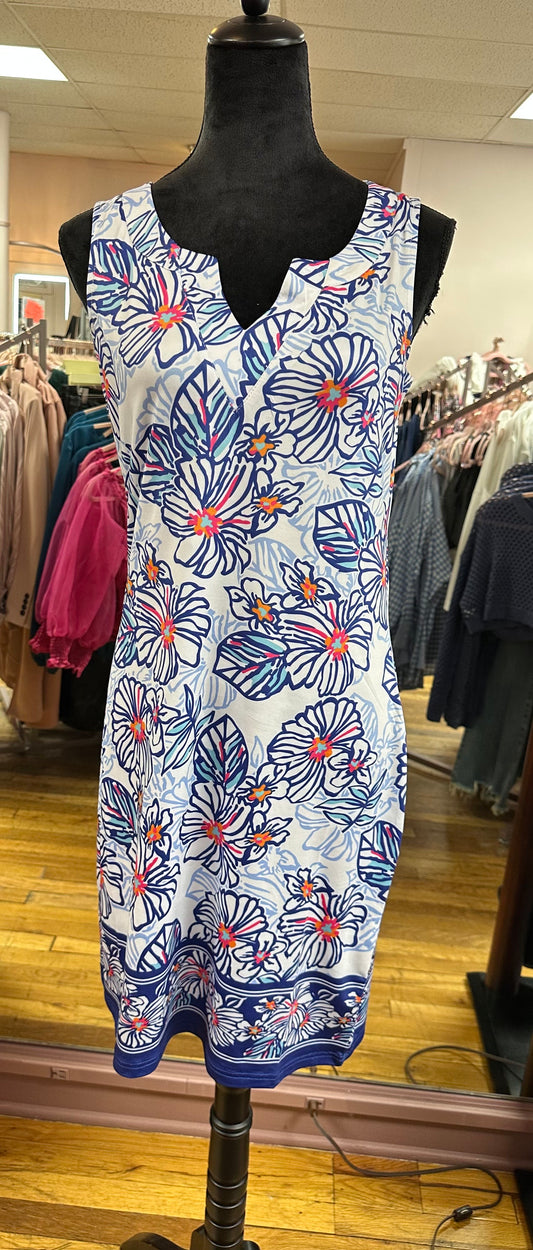 V-NECK FLORAL DRESS