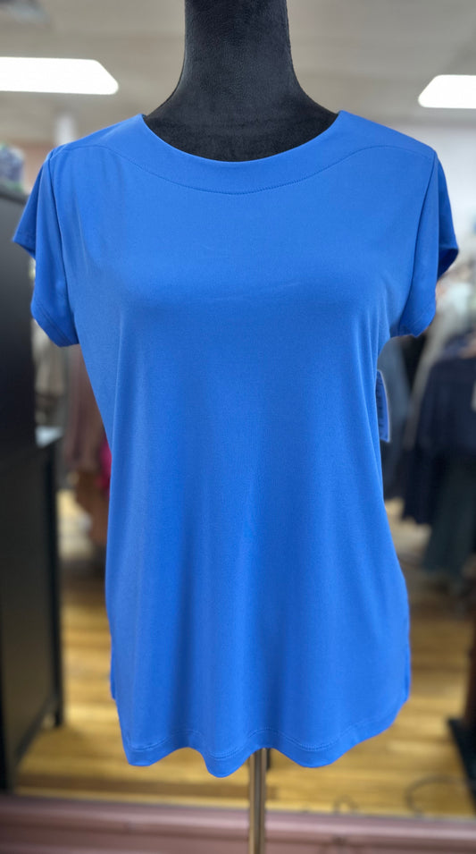 BLUE SILKY TOP