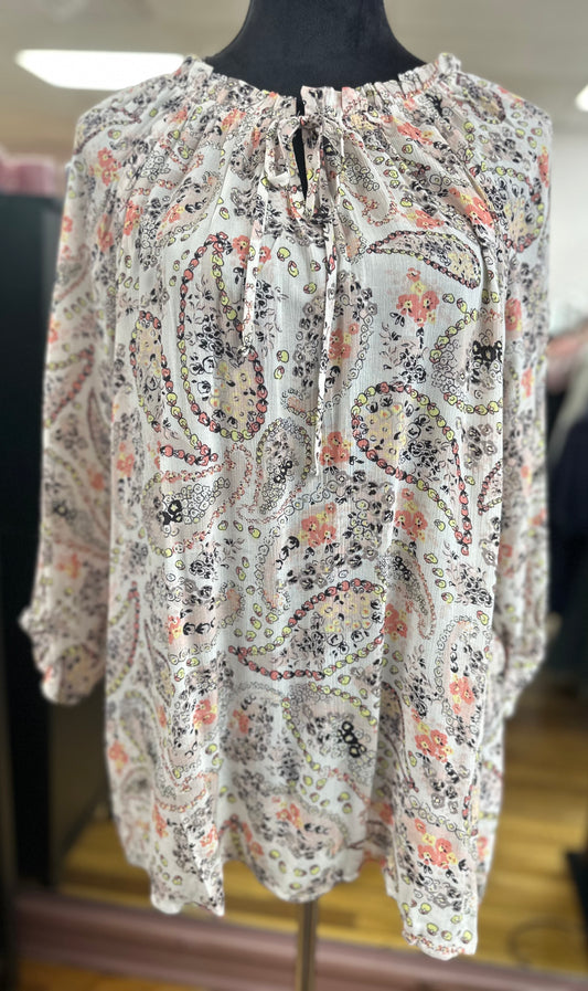 PLUS FLORAL BLOUSE
