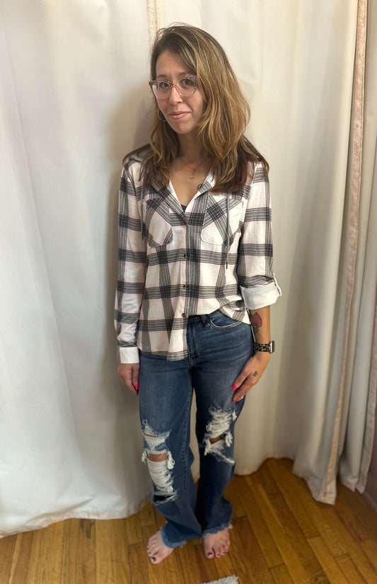 PINK/GREY PLAID