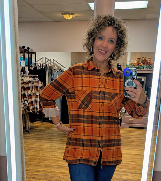 HARVEST PLAID BUTTERY SOFT BUTTON UP