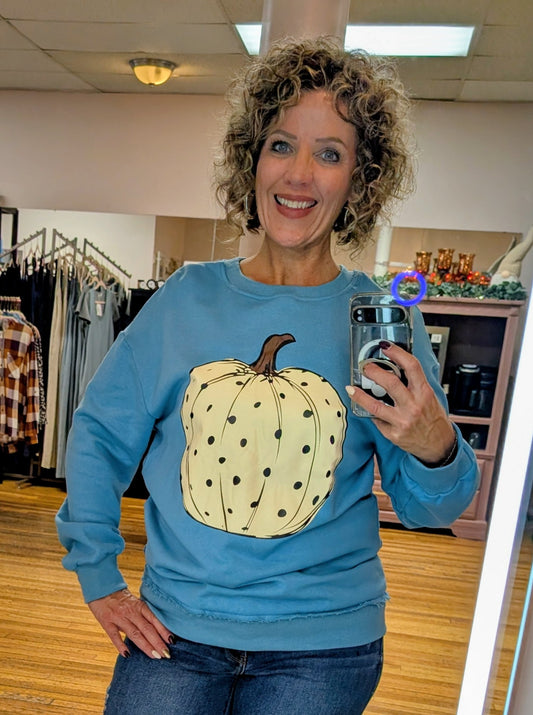 TEAL PUMPKIN SWEATSHIRT