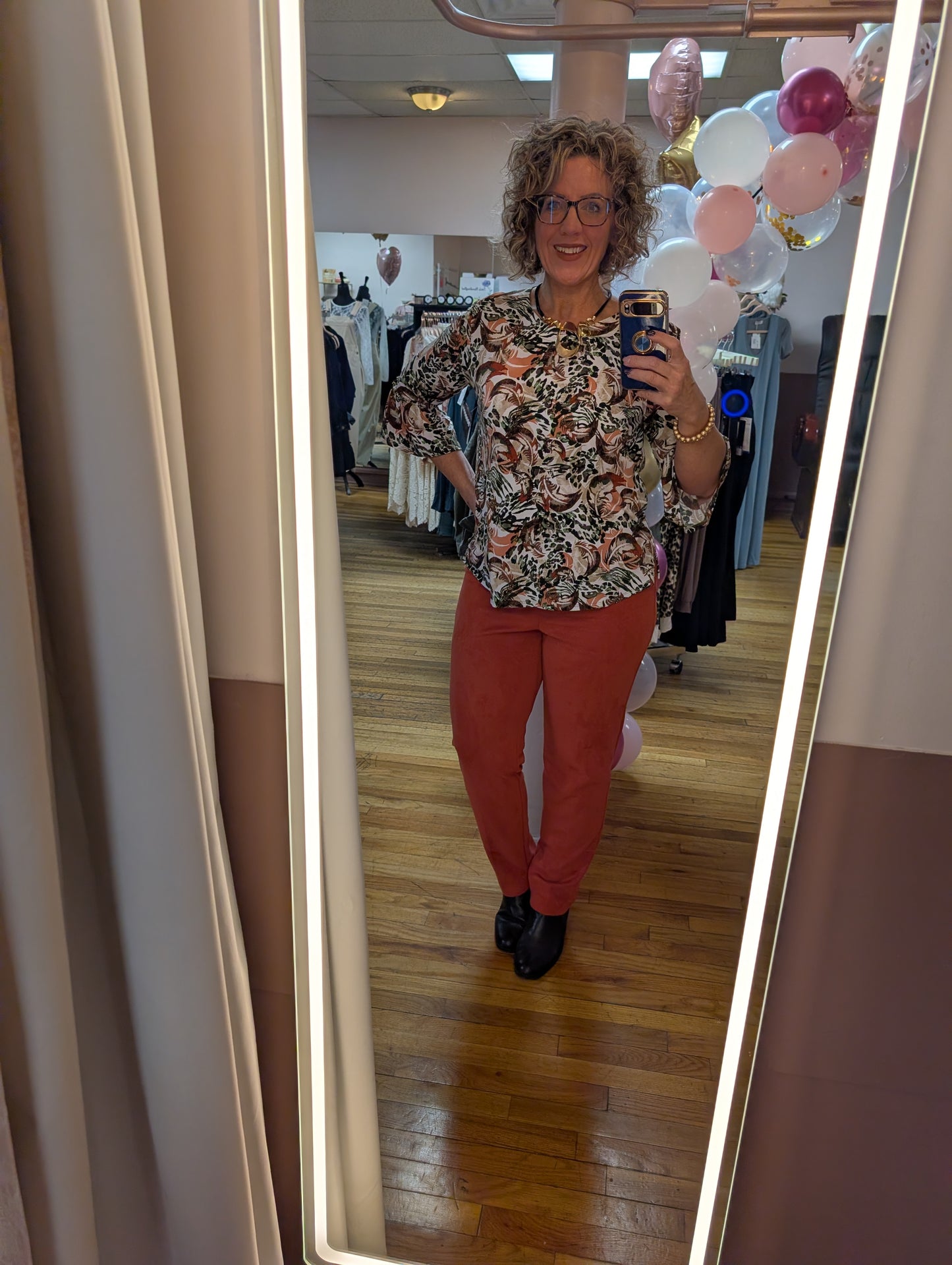 JUNGALOW 3/4 SLEEVE RUFFLE SLEEVE