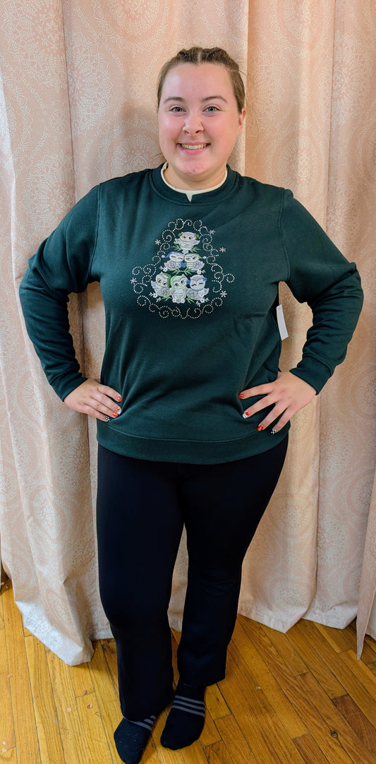 EMERALD OWL WINTER SWEATSHIRT