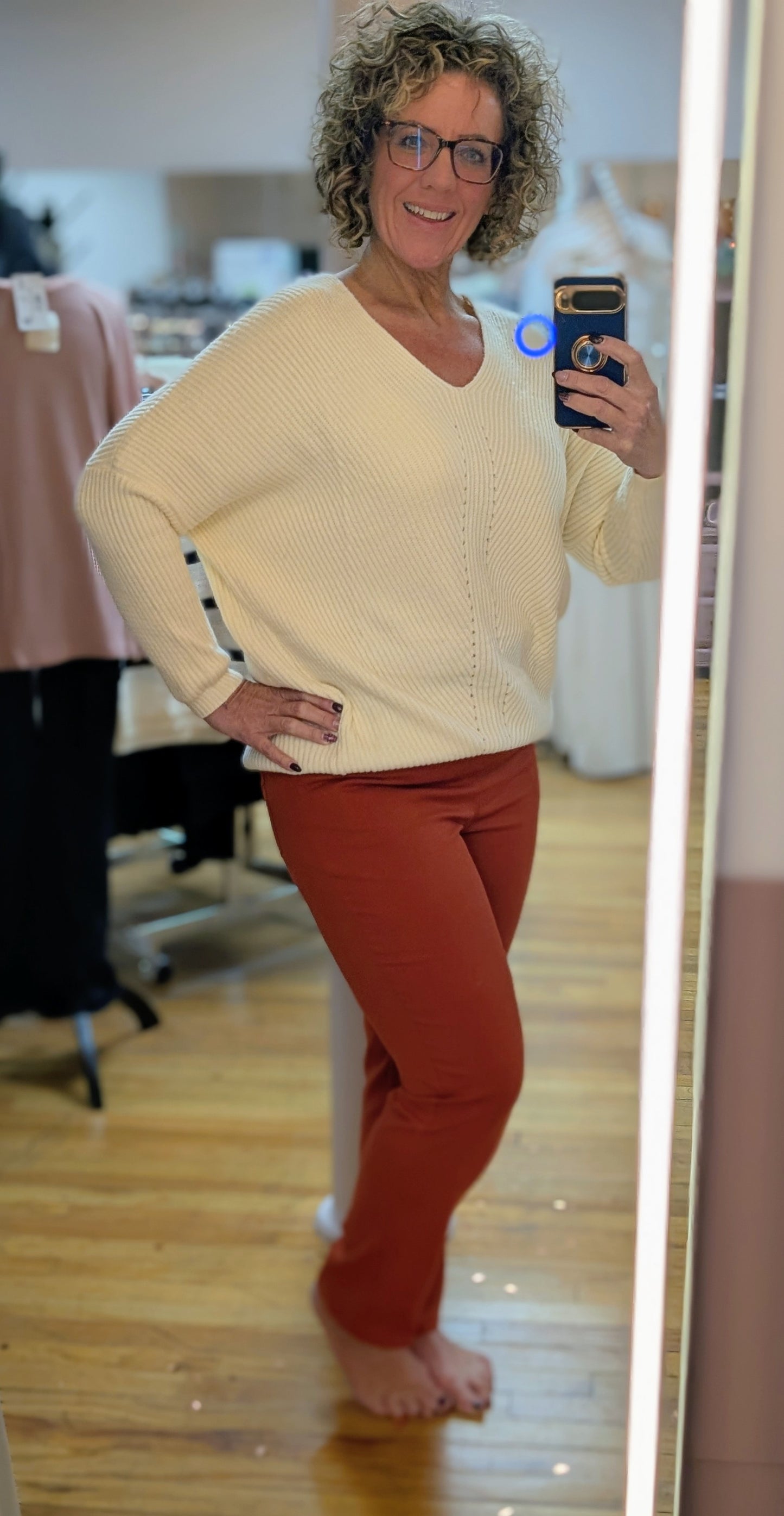 SPICY VINTAGE PULL ON MID RISE  PANT