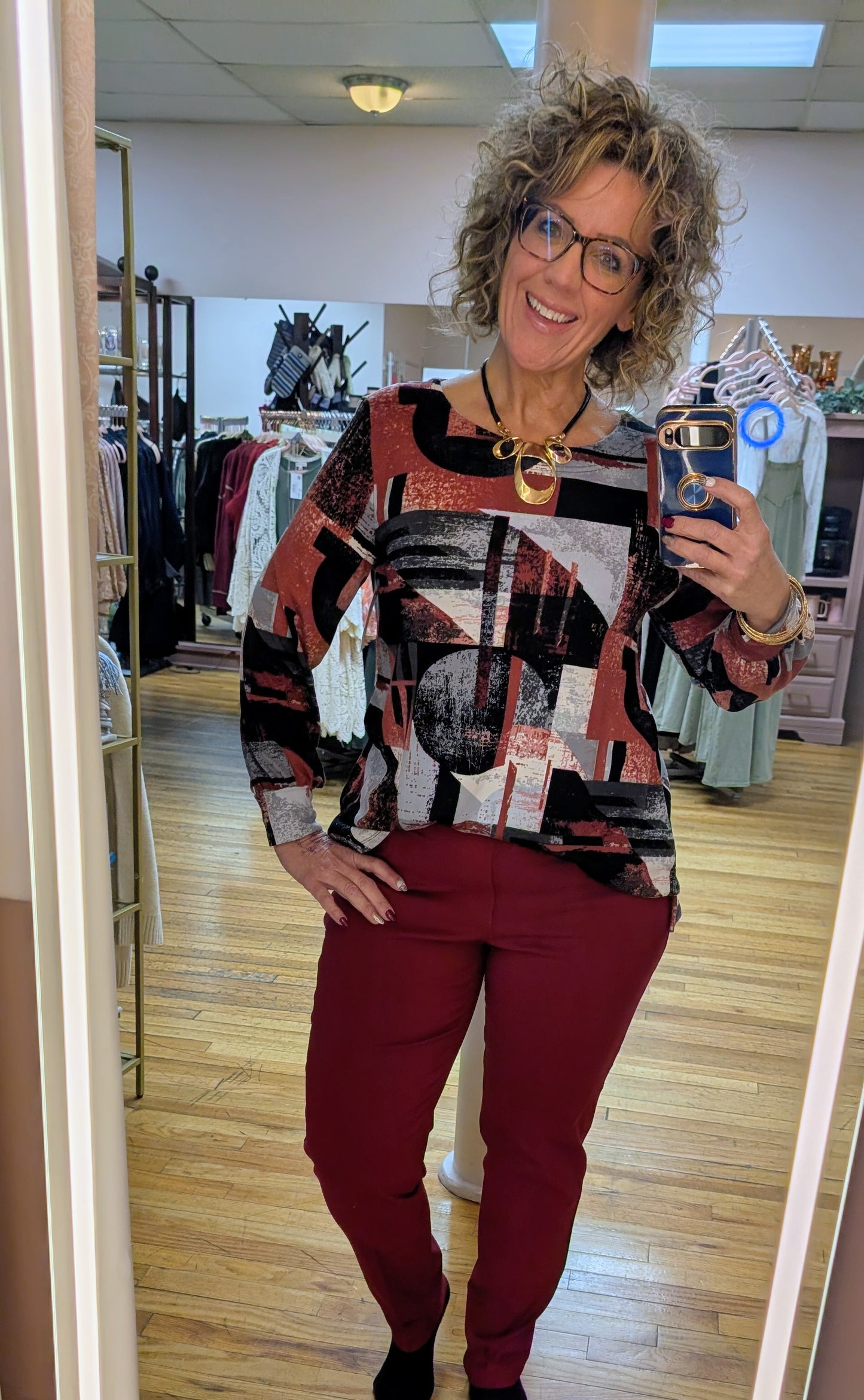 MISSY & PLUS ROSESTONE FANTASTIC CORDUROY LONG SLEEVE