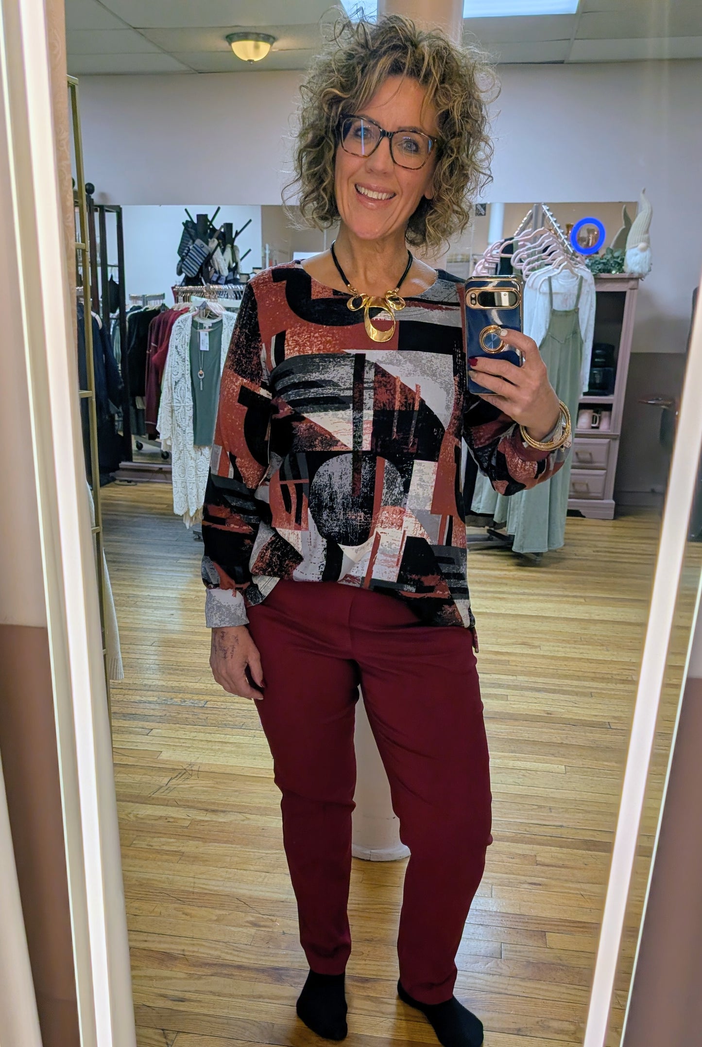 MISSY & PLUS ROSESTONE FANTASTIC CORDUROY LONG SLEEVE