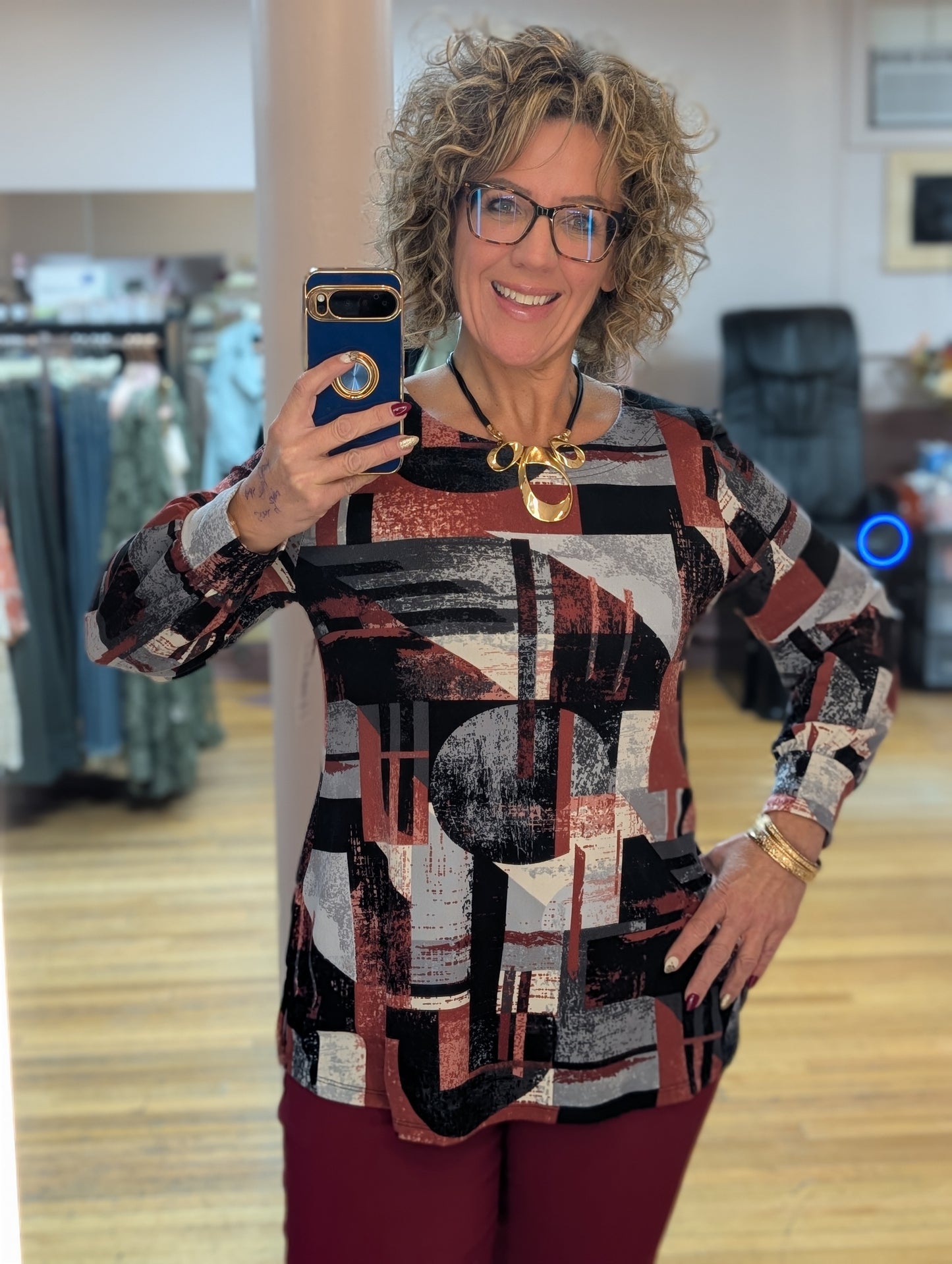 MISSY & PLUS ROSESTONE FANTASTIC CORDUROY LONG SLEEVE