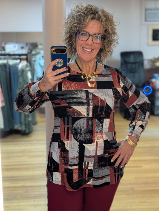 MISSY & PLUS ROSESTONE FANTASTIC CORDUROY LONG SLEEVE