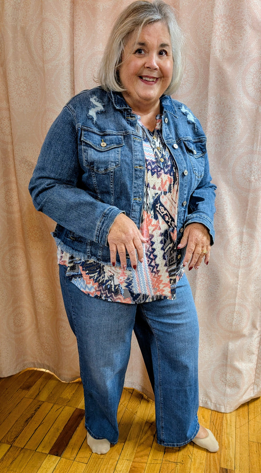 PLUS CHARLIE SLIM WIDE LEG JEAN 29' INSEAM