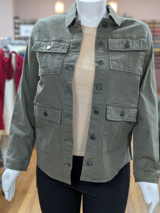 MISSY & PLUS 1822 OLIVE UTILTY JACKET