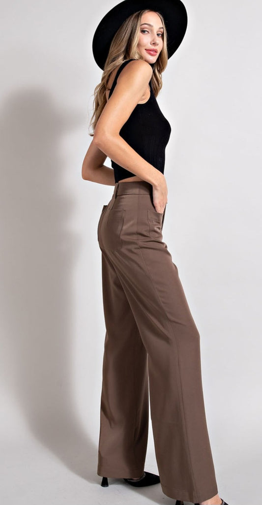 STRAIGHT LEG PANTS ESPRESSO