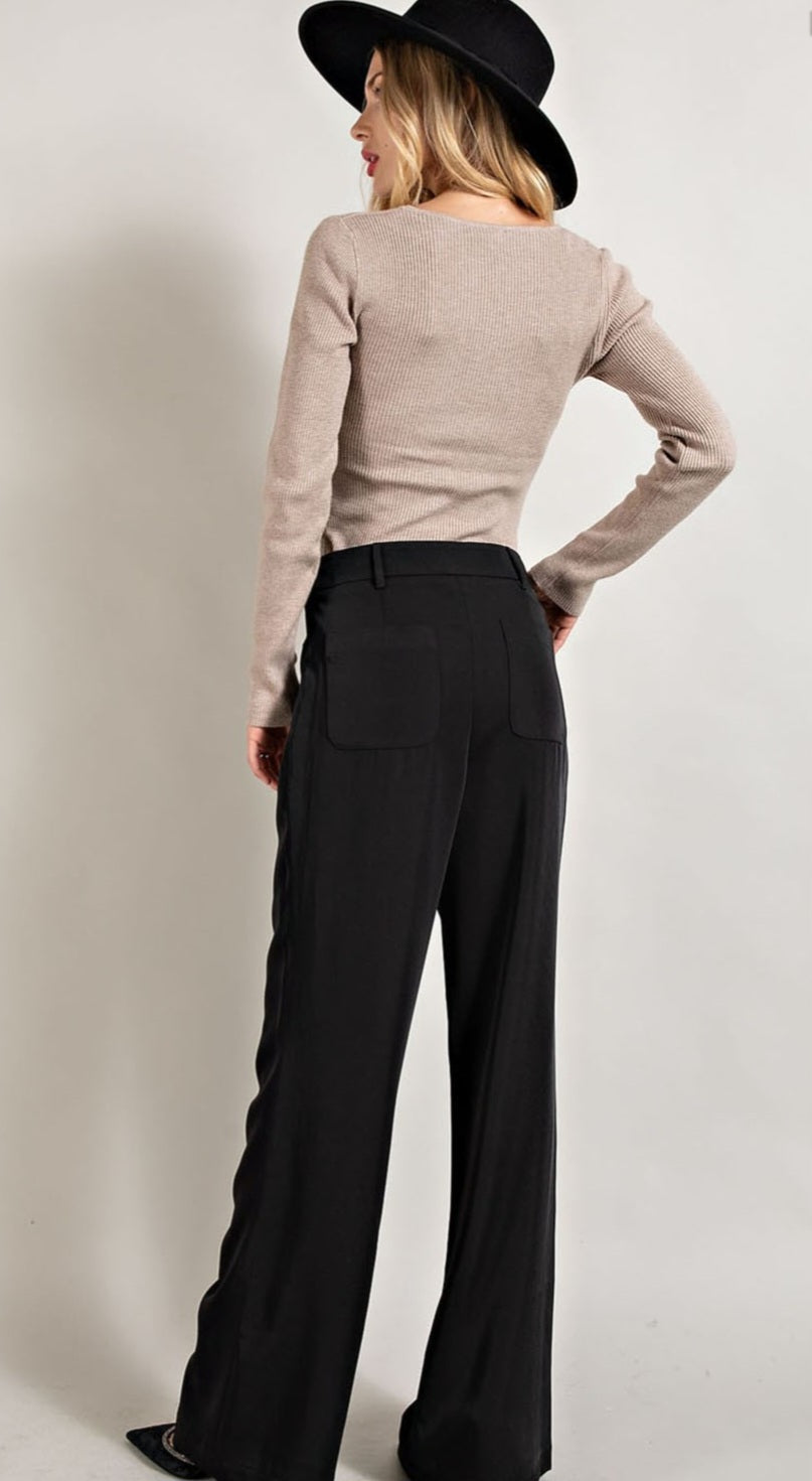 STRAIGHT LEG PANTS BLACK JR FIT