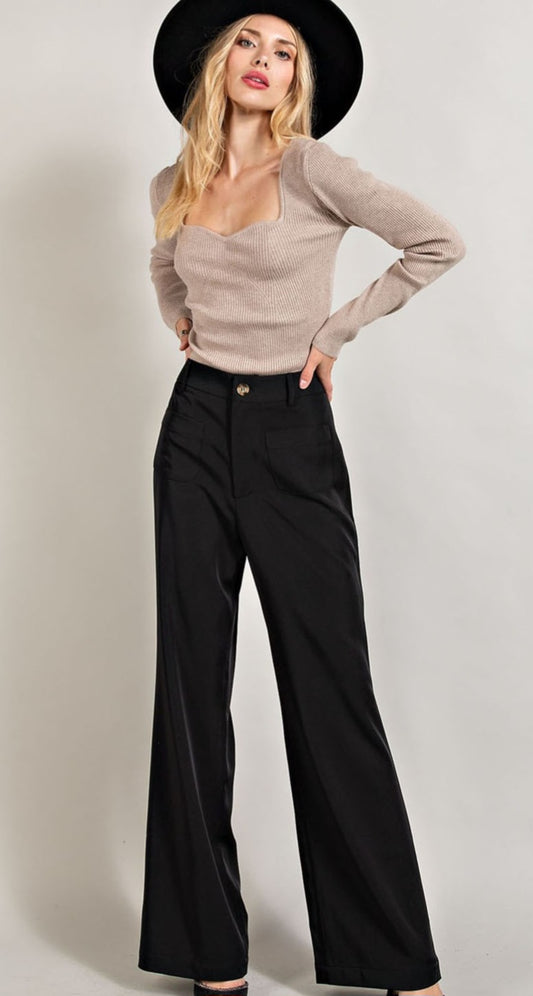 STRAIGHT LEG PANTS BLACK JR FIT