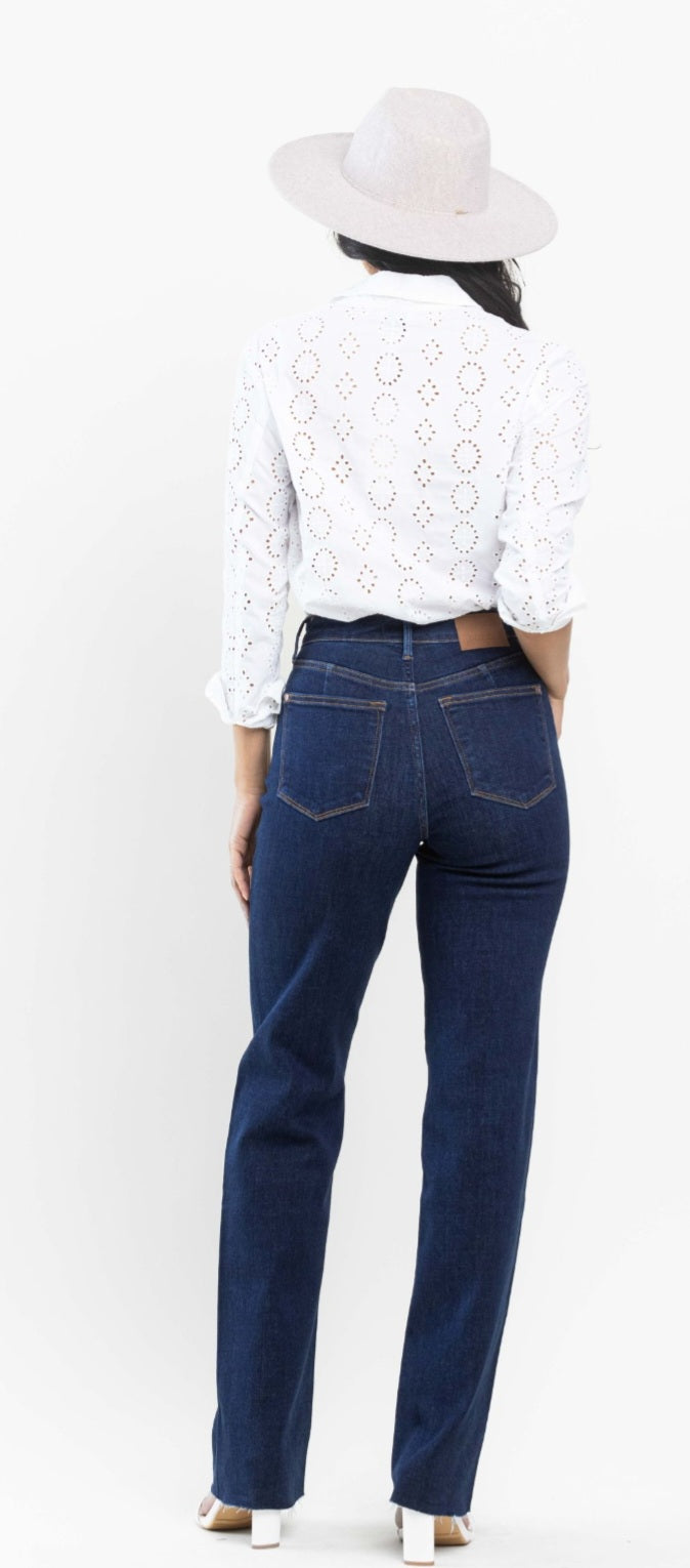 JUDY BLUE JEANS VINTAGE&BACK DARTS DARK STRAIGHT