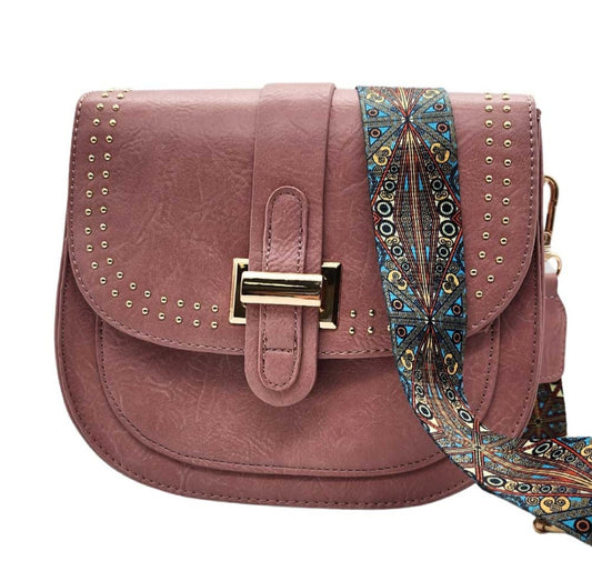 Mauve Guitar Strap Cross Body