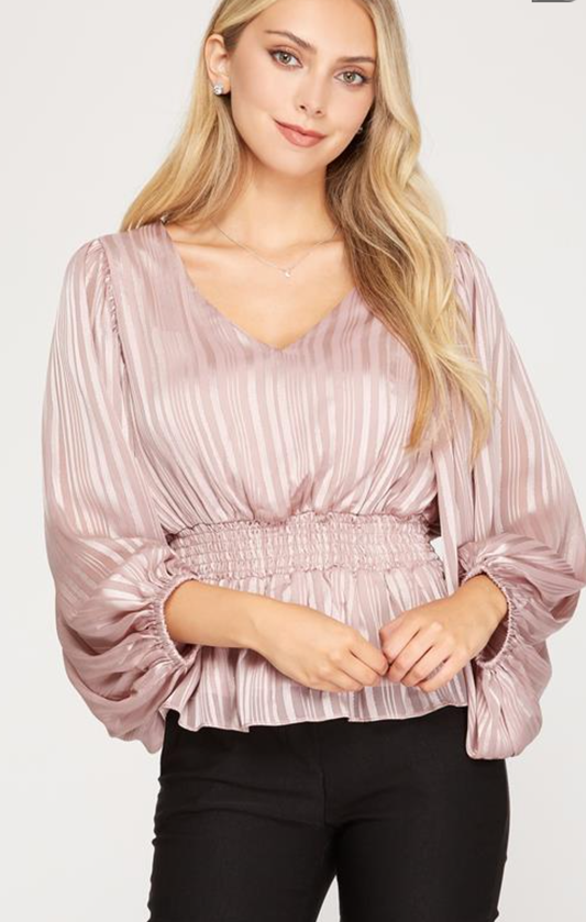 BLUSH BALLOON SLEEVE