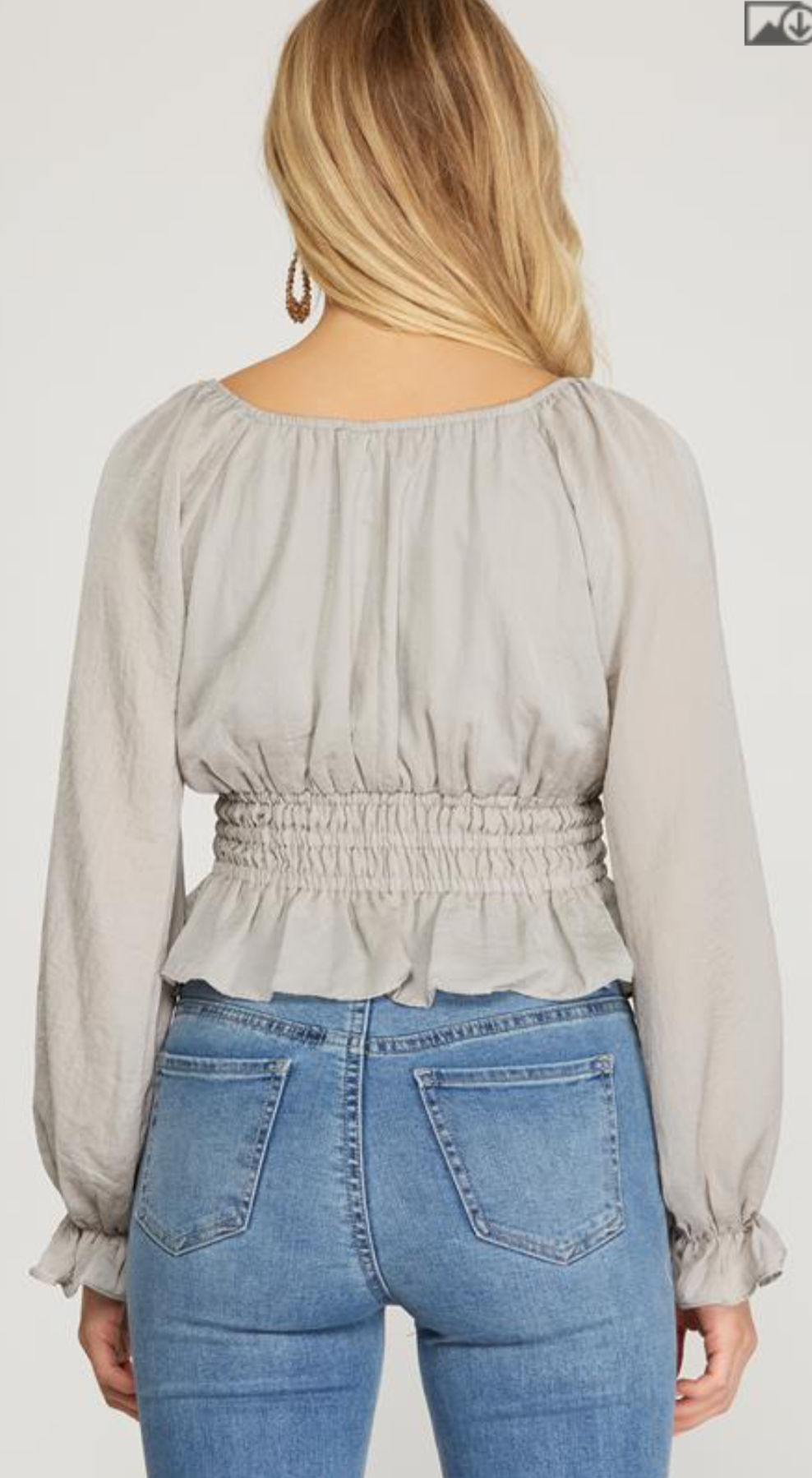 STONE SATIN TOP