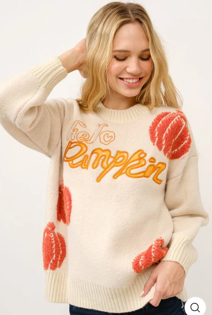 HELLO PUMPKIN SWEATER