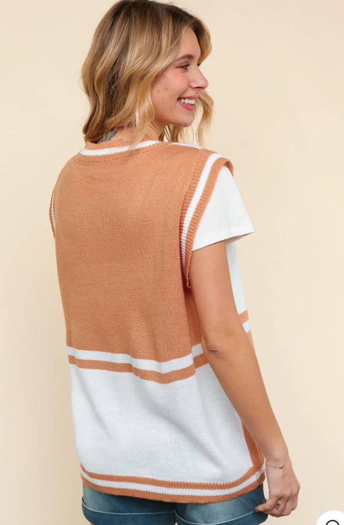 PEACH SWEATER VEST