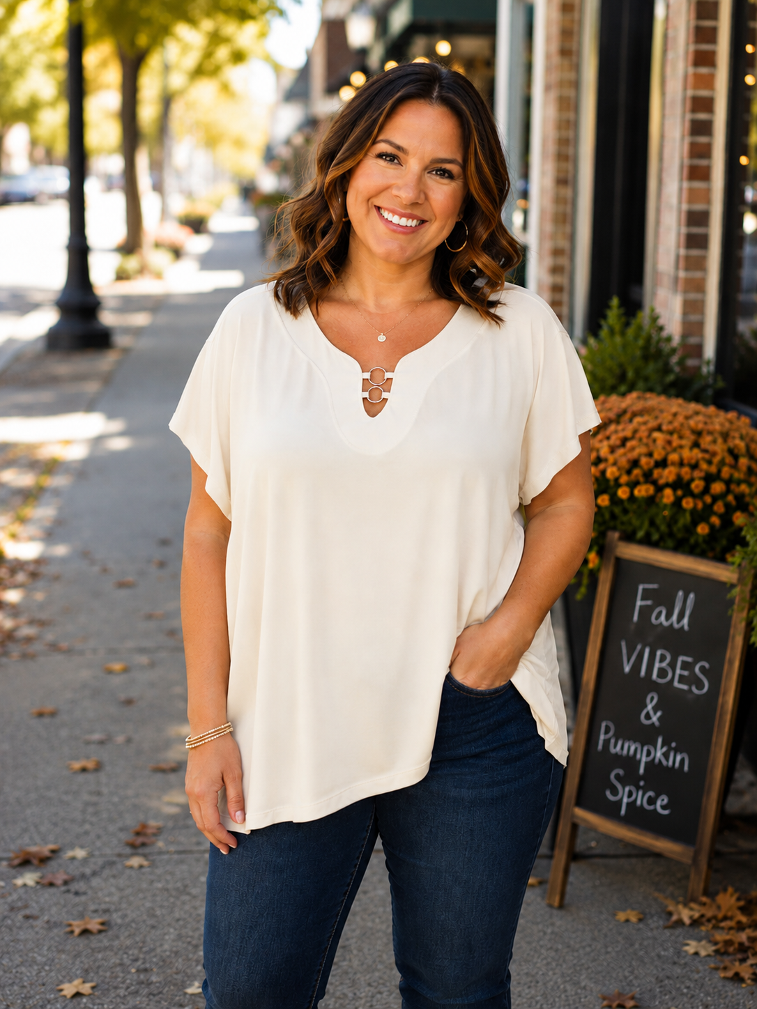 HARPER CREAM TOP