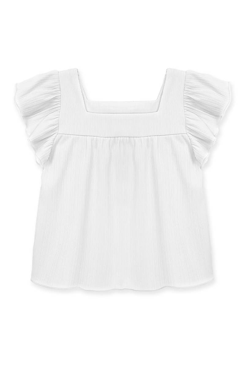 WHITE SQUARE NECK