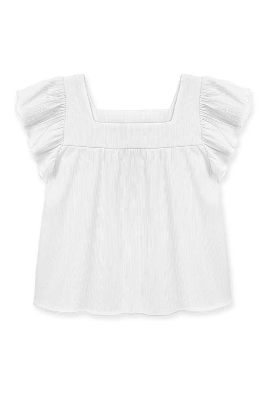 WHITE SQUARE NECK