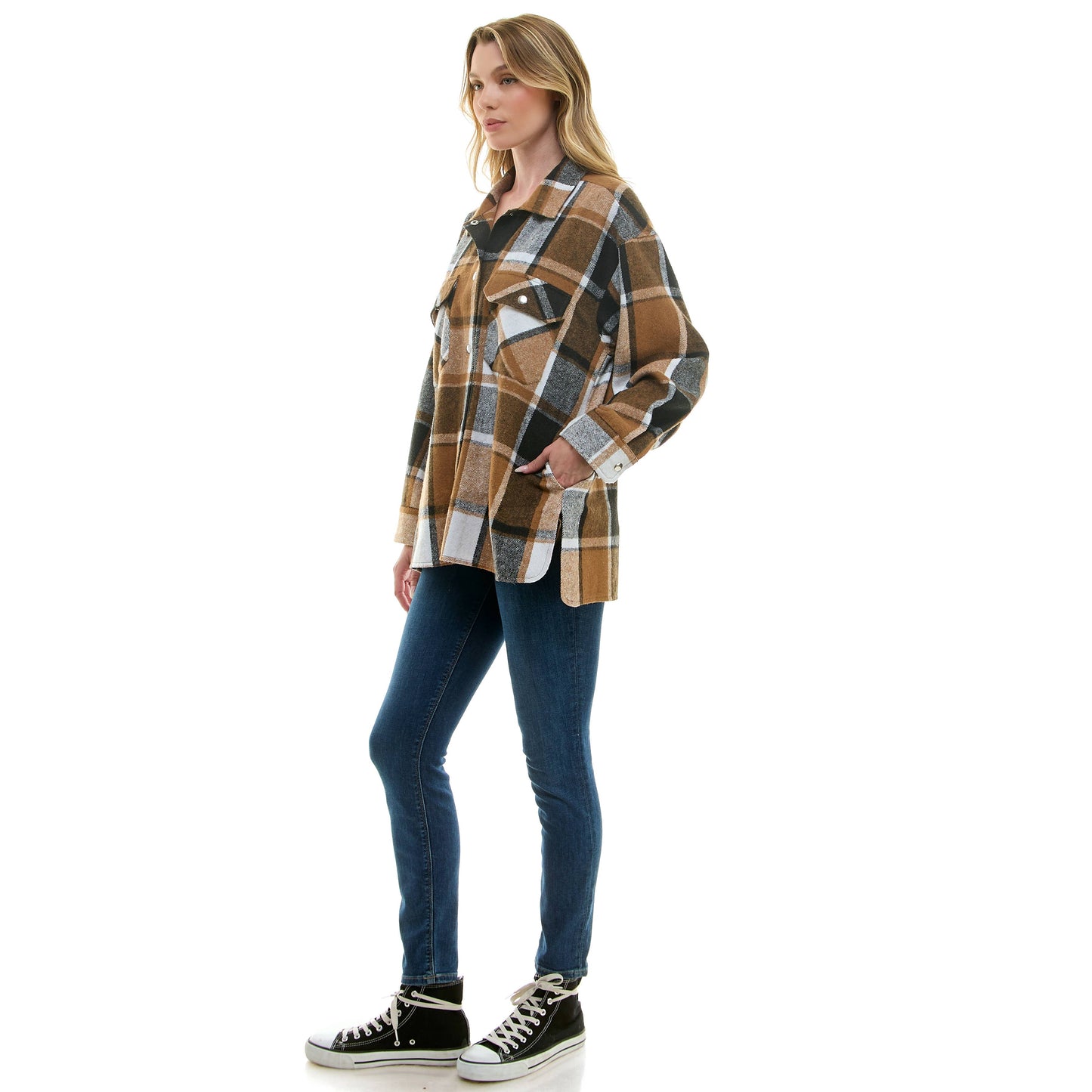 CARMEL PLAID SHACKET