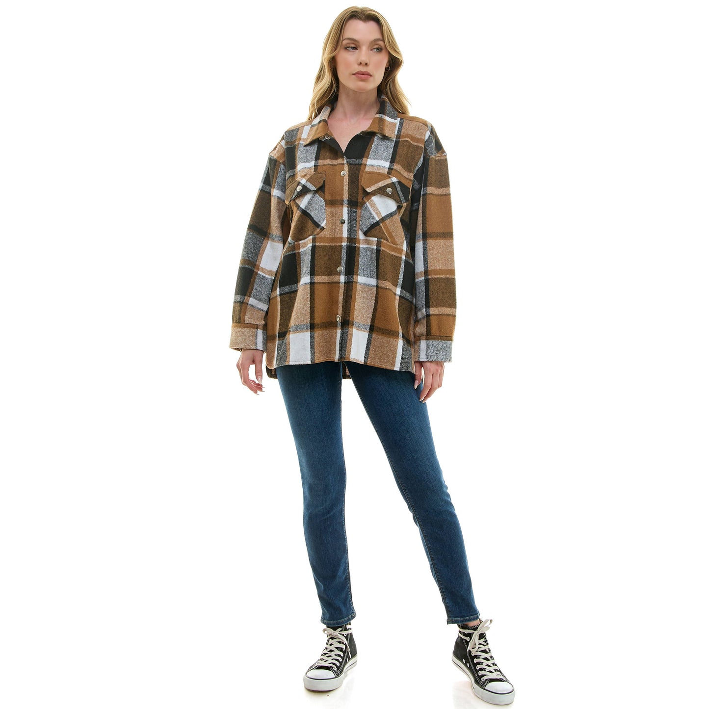 CARMEL PLAID SHACKET