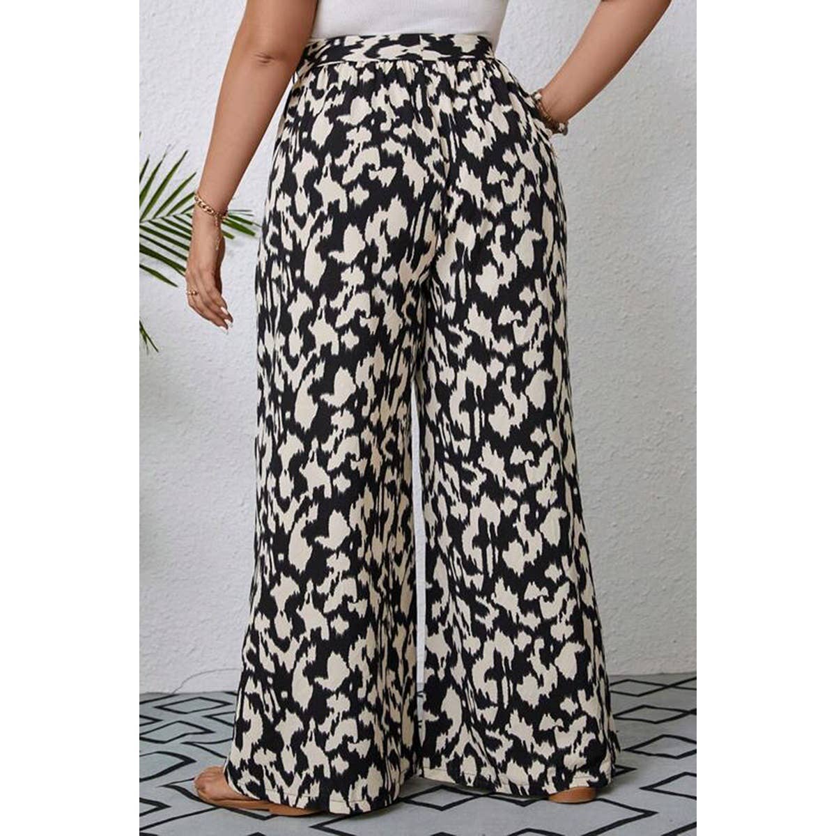 PLUS BLACK/CREAM WIDE LEG