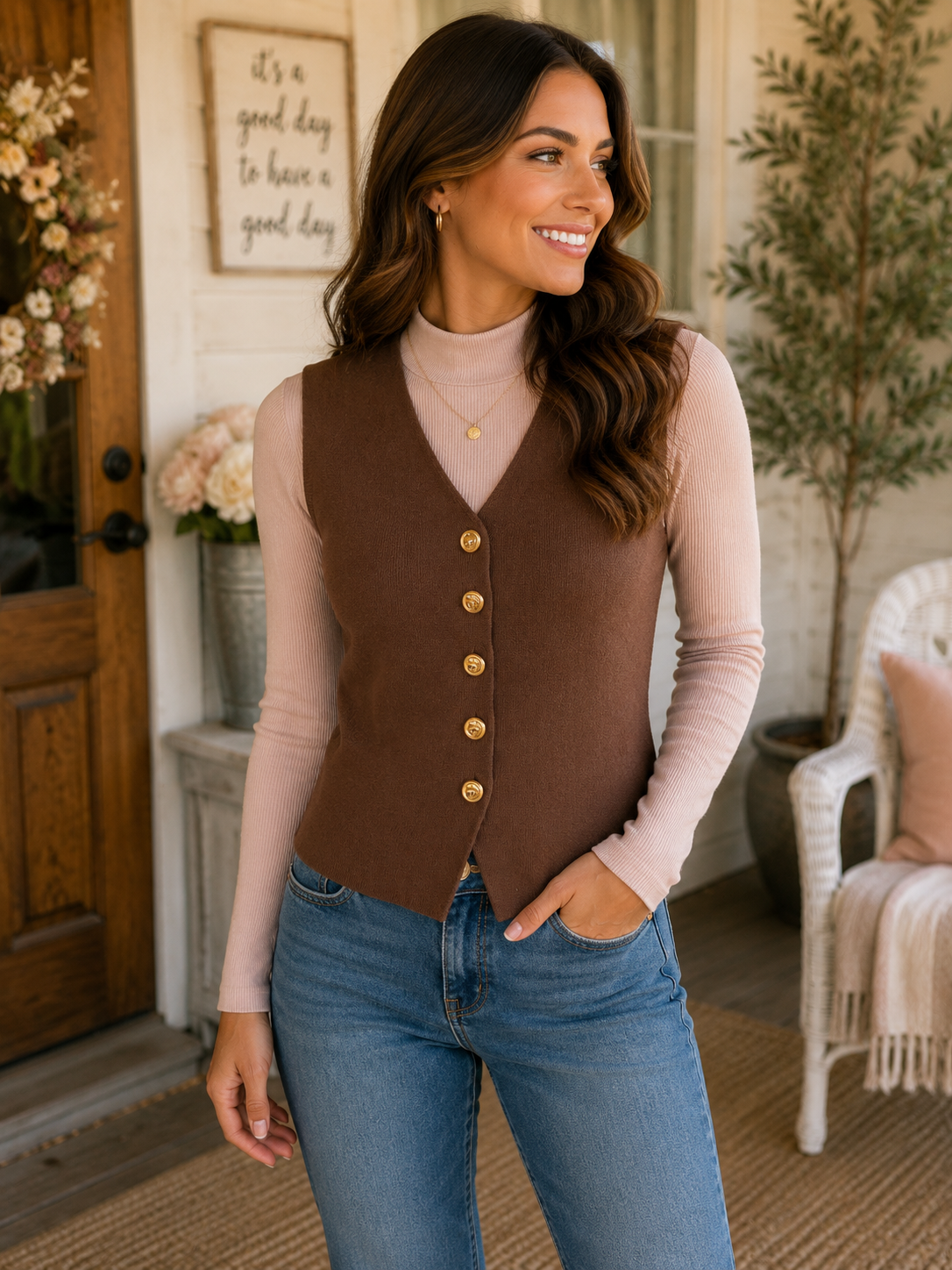 MONROE BUTTON VEST