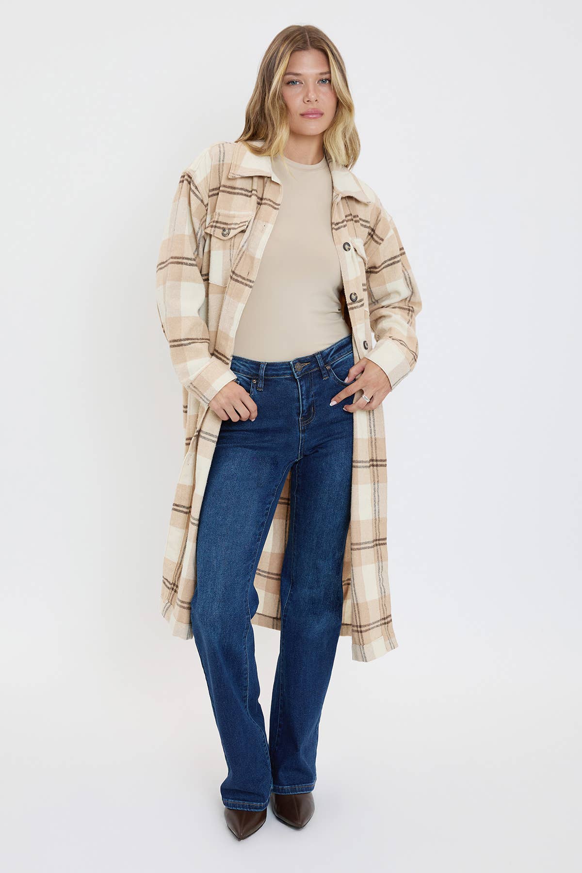 KHAKI DUSTER SHACKET