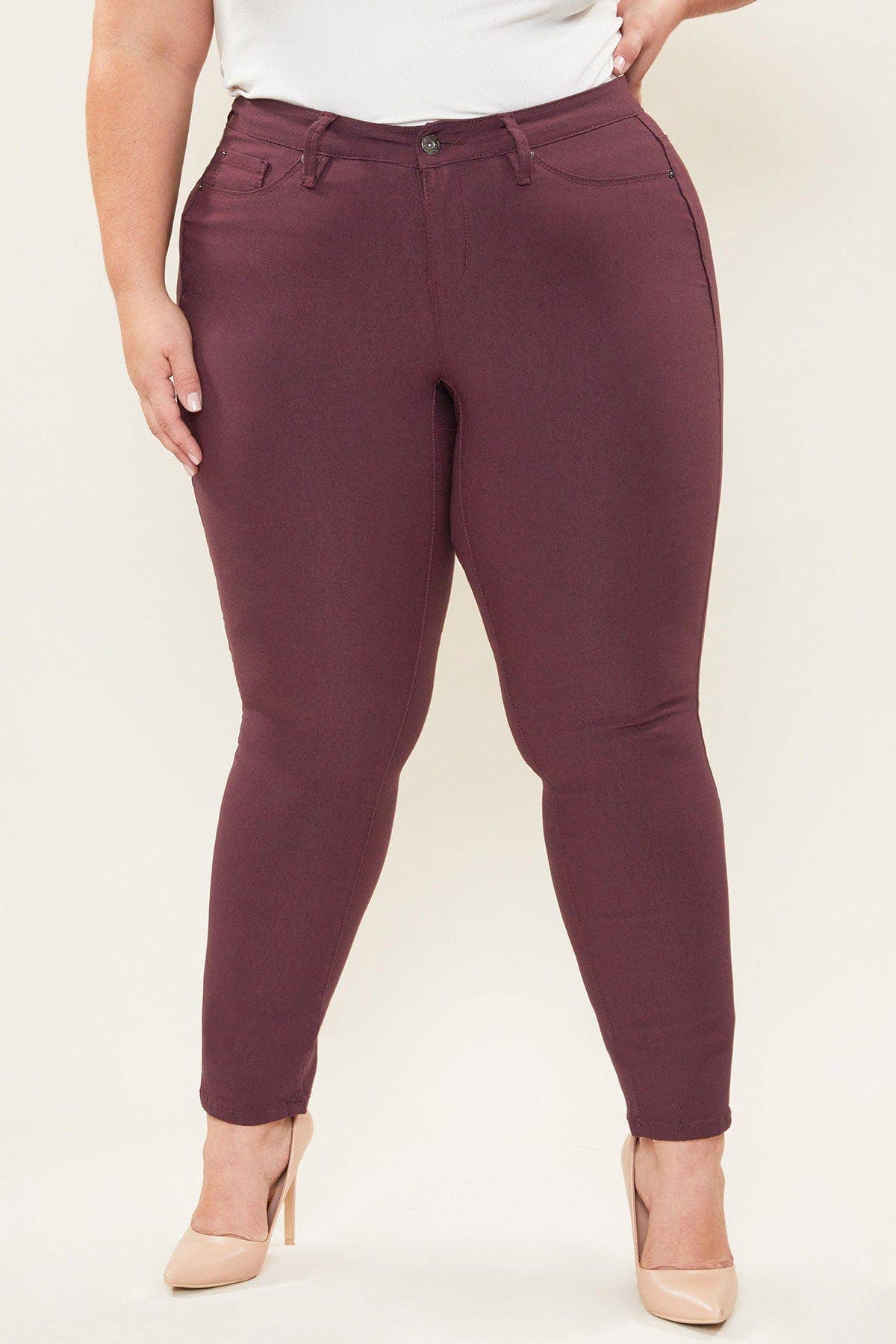 Royalty  Plus Size Hyperstretch Skinny Plum