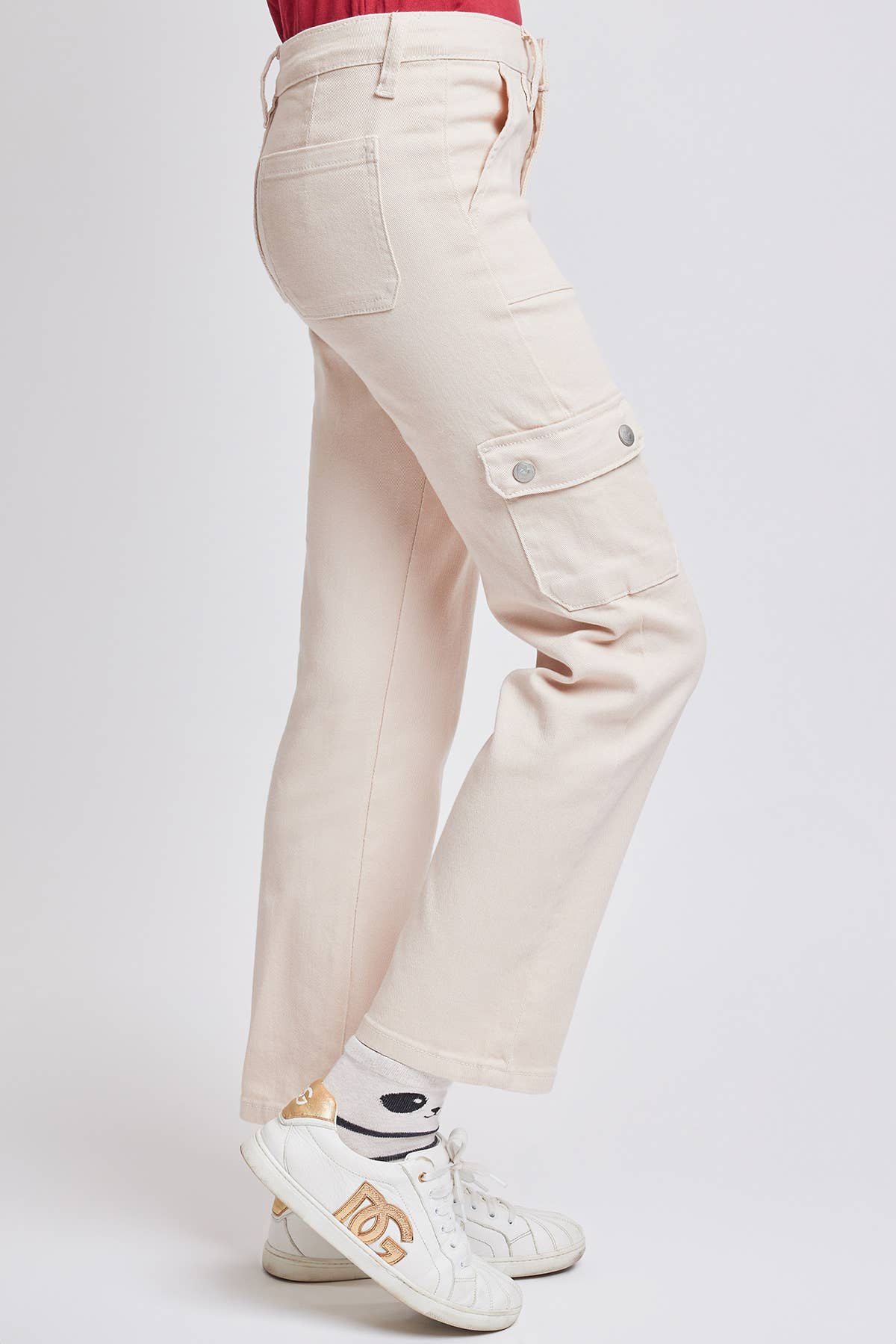 GIRLS ECRU CARGO PANT