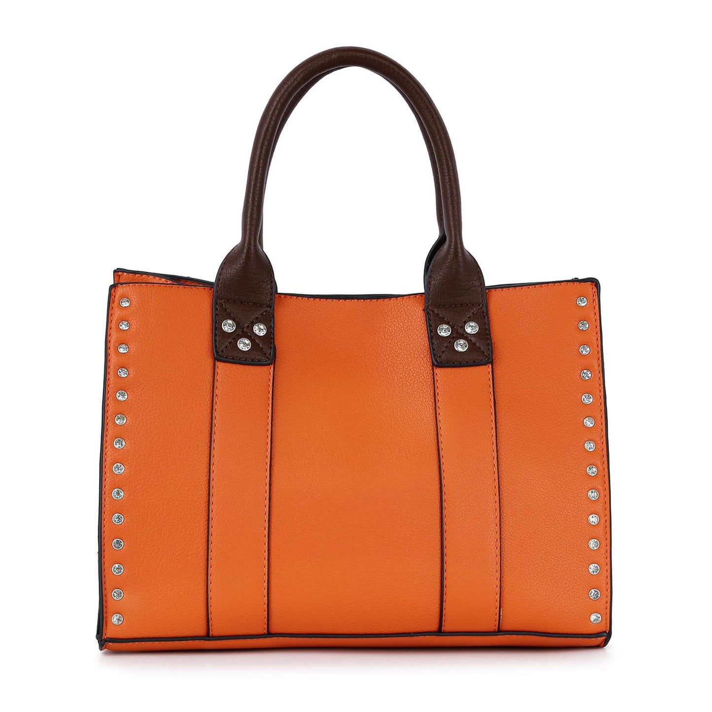 ORANGE TWIST LOCK HANDBAG