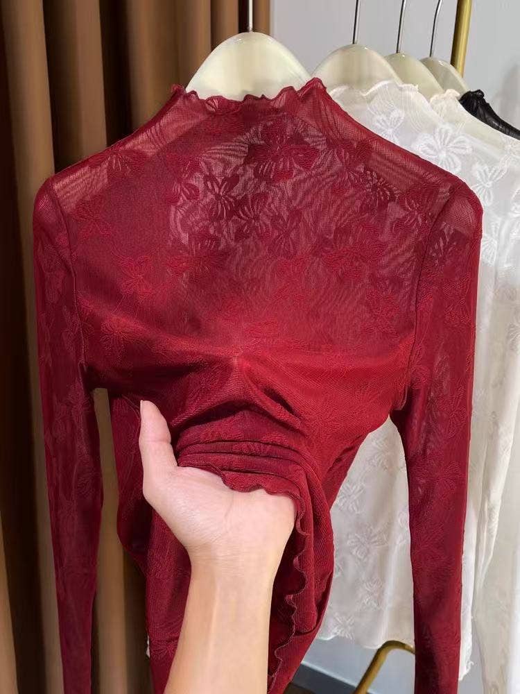 RED MESH BOW