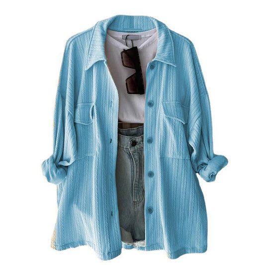 SKY BUTTON DOWN LONG SLEEVE SHIRT