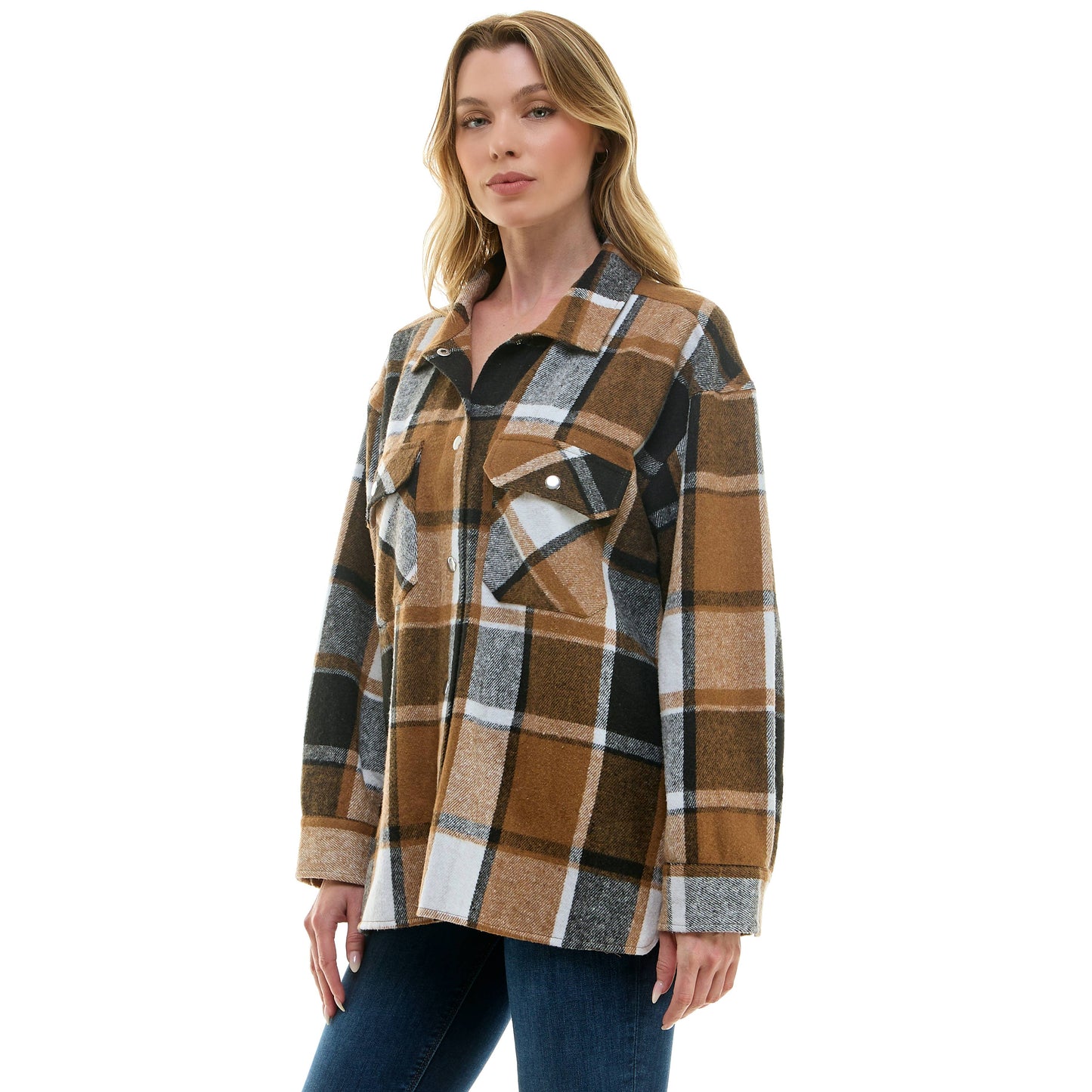 CARMEL PLAID SHACKET