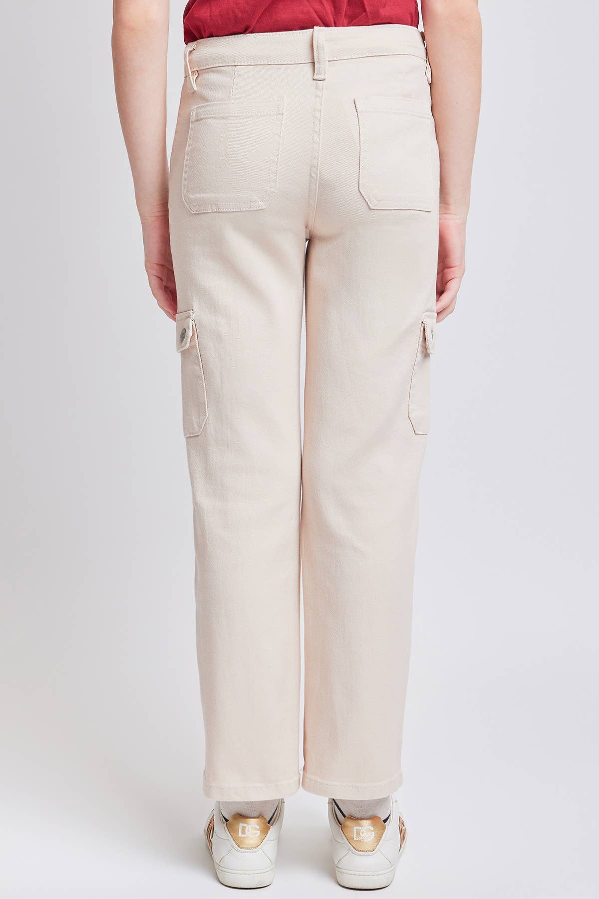 GIRLS ECRU CARGO PANT