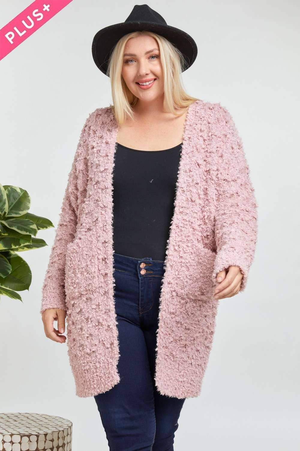PLUS MAUVE CARDIGAN