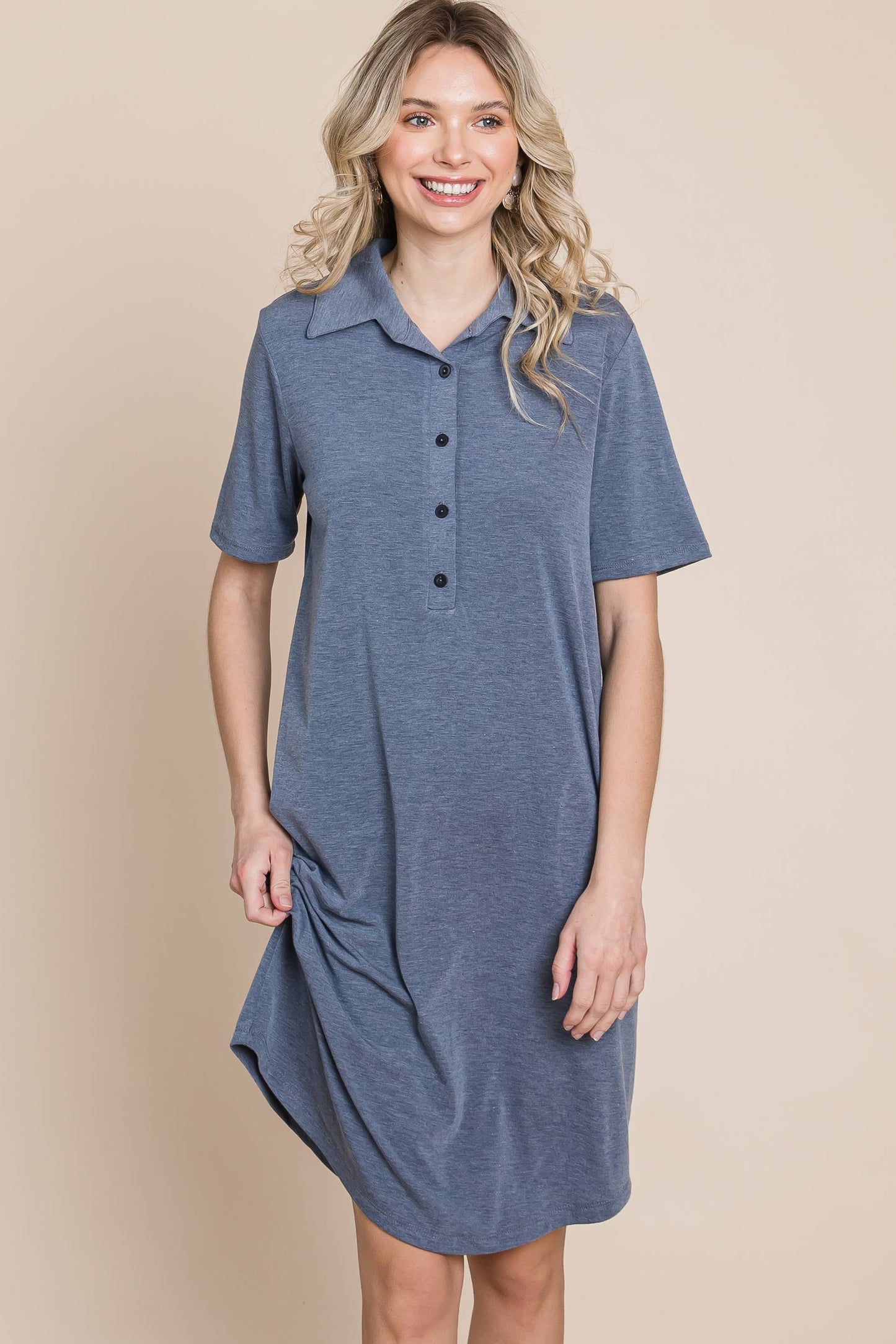 CHARCOAL OXFORD DRESS