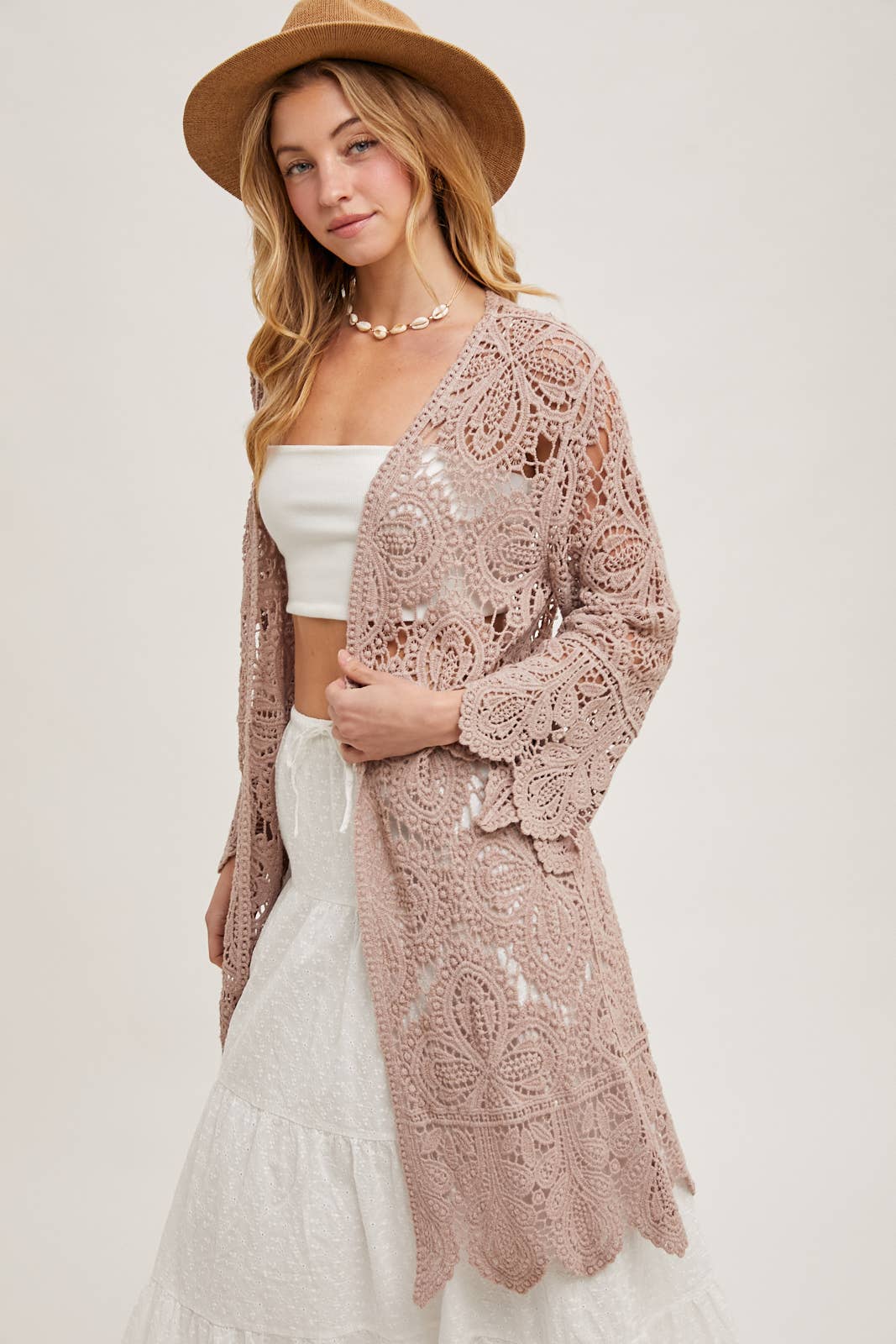 LATTE CROCHET CARDIGAN