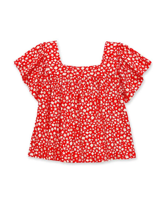 SCARLET DAISY BREEZE TOP